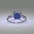 Metal 4.1Ct Star Sapphire Ring With Natural Diamond Accents: Solid 14k Gold, Size 6.75 For Sale - Image 7 of 8