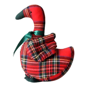Vintage Christmas Tartan Goose