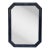Vintage Monumental Lapis-Luxe Faux Bamboo Wall Mirror | Octagonal Curated by Turtle and Crane - Newly Painted For Sale