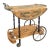 Vintage Italian Burl Marquetry Tea Bar Cart For Sale