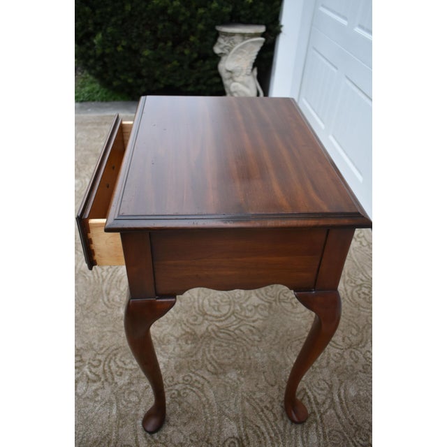 Vintage Harden Queen Anne Style Mahogany Side Table W/Drawer Chairish