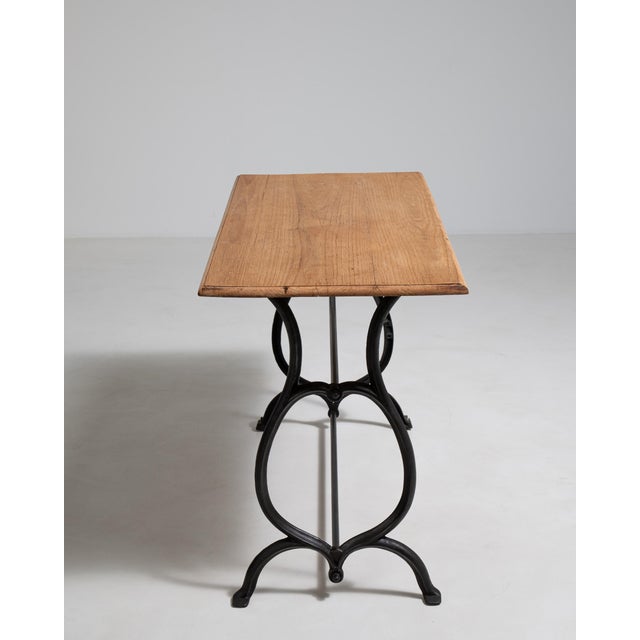Cast Iron Bistro Table on Casters, Antique, France, Early 20th Century For Sale - Image 13 of 15