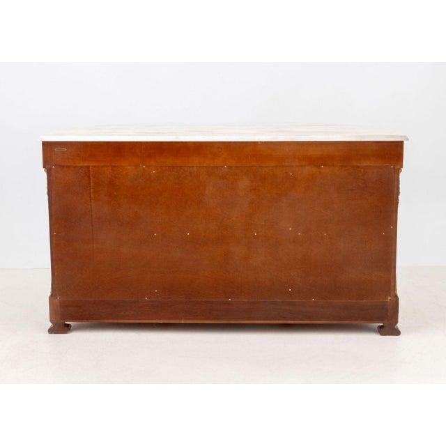 French Empire Style Marble Top Mahogany Sideboard For Sale - Image 11 of 12