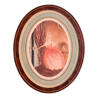 Charles Naillod, The Secret Encounter, 1920s, Glass & Wood & Paper For Sale