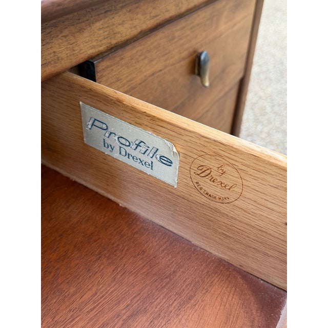 A stunning, completely restored Drexel Profile bedroom pair, designed by renowned American designer John Van Koert and...