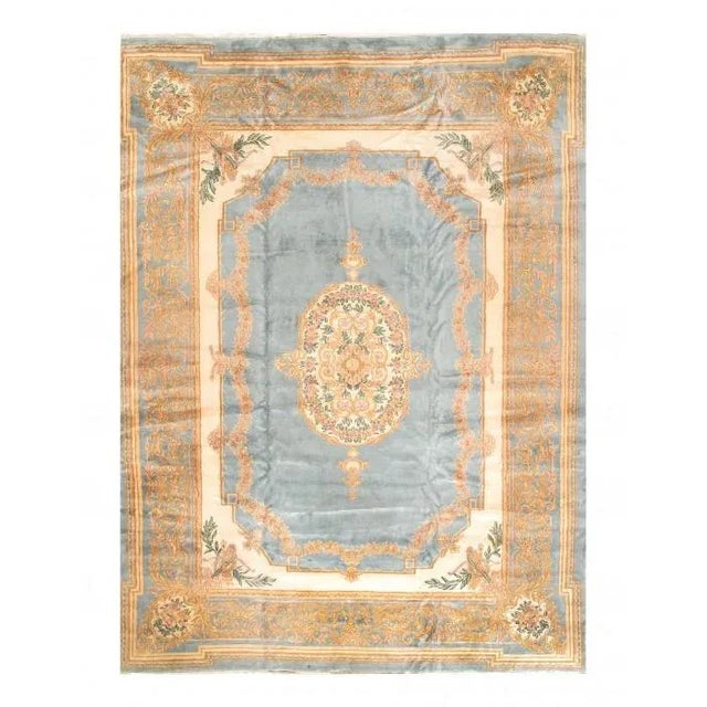 1960s 1960s Blue Persian Royal Kerman For Sale - Image 5 of 5