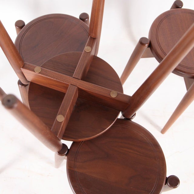 Vintage Japanese Stools, 1980s, Set of 6 For Sale - Image 12 of 16