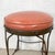 Boho Chic Vintage Wrought Iron Vanity Stool With Twisted Legs and Upholstered Seat For Sale - Image 3 of 12