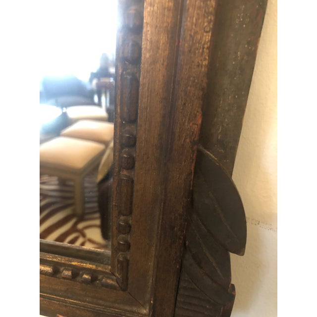 Gold Neoclassical Carved Giltwood Mirror With Mandolin For Sale - Image 8 of 10