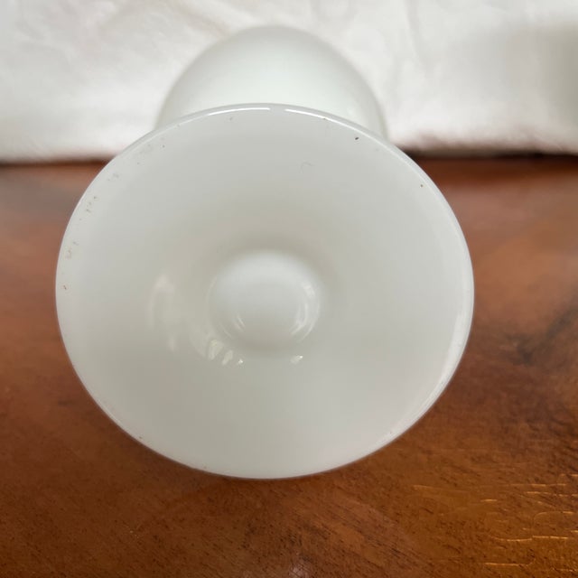 Vintage French Portiex Vallerysthal White Opaline Goblets- Set of Six For Sale - Image 11 of 11