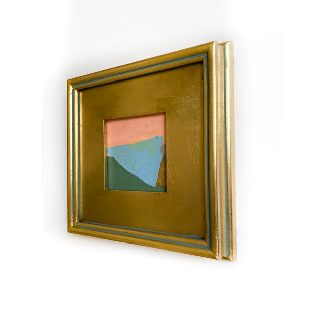 Abstract "Turn Me Around" Pair of Framed Mini Paintings by Jessalin Beutler For Sale - Image 3 of 5