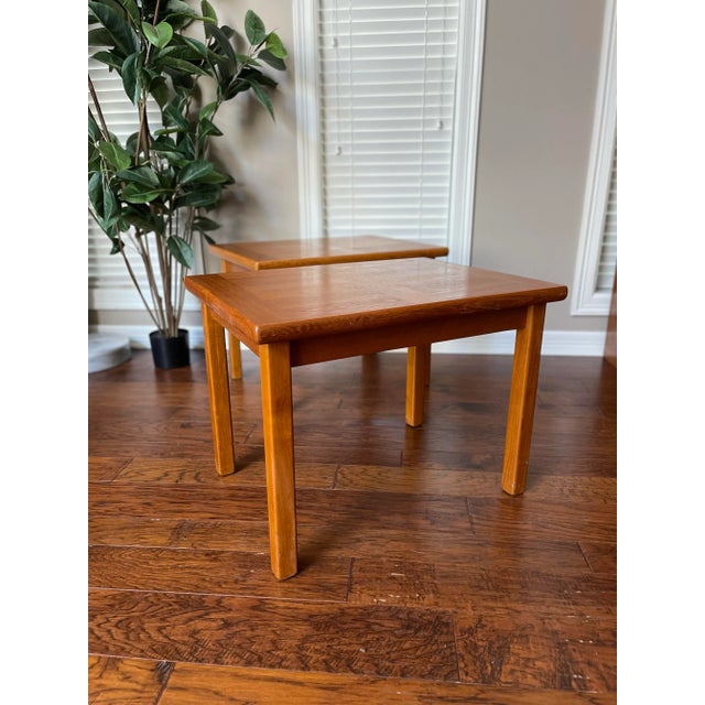 1980s Danish Modern Teak Side Tables by a.b.j. Denmark - a Pair For Sale - Image 12 of 12