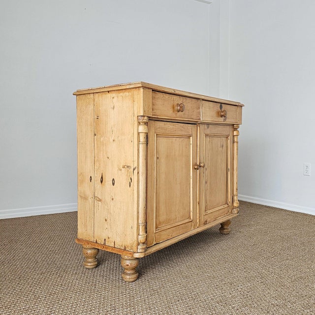 Farmhouse Antique English Pine Cupboard | Circa 1880 For Sale - Image 3 of 9