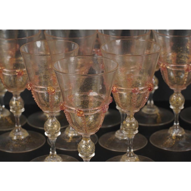Mid 20th Century Mid 20th Century Set of Salviati Murano Italian Art Glass Venetian Stemware & Bowls - 48 pcs For Sale - Image 5 of 7