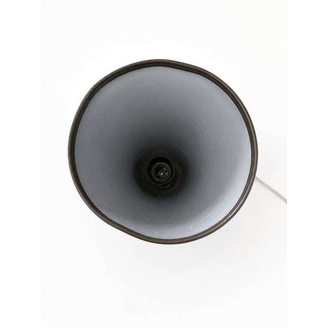 Mid-Century Modern Mid-Century Modern Italian Sage Green Lacquered Aluminum Tripod Table Lamp from Stilnovo, 1950s For Sale - Image 3 of 6