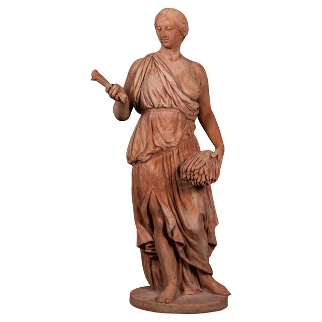 The 4 Seasons Statues in Terracotta Impruneta, Late 20th Century, Set of 4 For Sale - Image 13 of 15