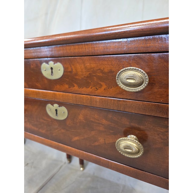 Antique Mahogany Federal Style Nightstands With Interior Slant Desk - A Pair For Sale - Image 14 of 18