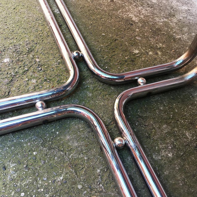 Mid-Century Modern Italian Chrome Dining Table with Smoked Top, 1970s For Sale - Image 14 of 16