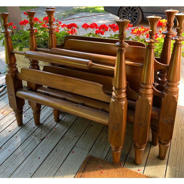 Chestnut Pair of Kitttinger Twin Beds For Sale - Image 8 of 11