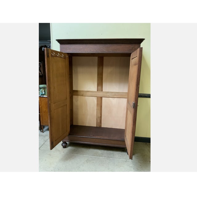 Antique Wardrobe in Oak, 1880 For Sale - Image 9 of 11