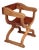 Danish Art Nouveau Cabinetmaker Armchair in Oak and Saddle Leather, 1920s For Sale