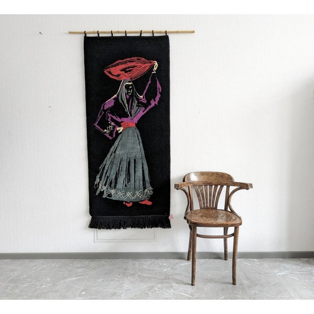 Mid-Century Modern Mid-Century Large Tapestry Wall Hanging, 1960s For Sale - Image 3 of 11