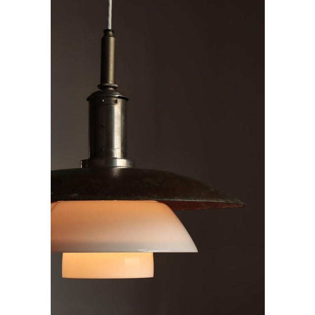 Scandinavian Modern 4/4 Pendant Light in Copper and Glass by Poul Henningsen for Louis Poulsen, 1930s For Sale - Image 6 of 17