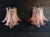 ORIGINAL MURANO GLASS AVAILABLE IN OTHER COLORS Fantastic pair of Murano wall sconces made by 10 Murano rose Six-Tier...