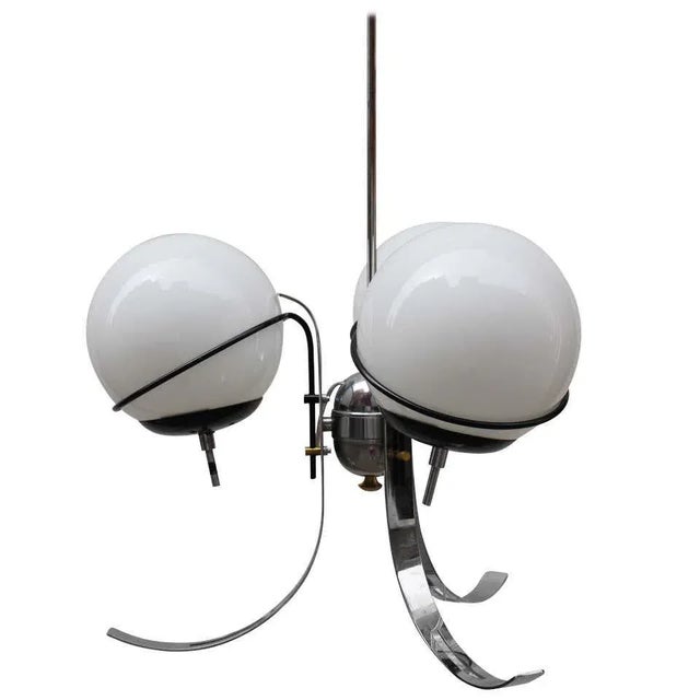 Gino Sarfatti Style Chandelier For Sale In Los Angeles - Image 6 of 6