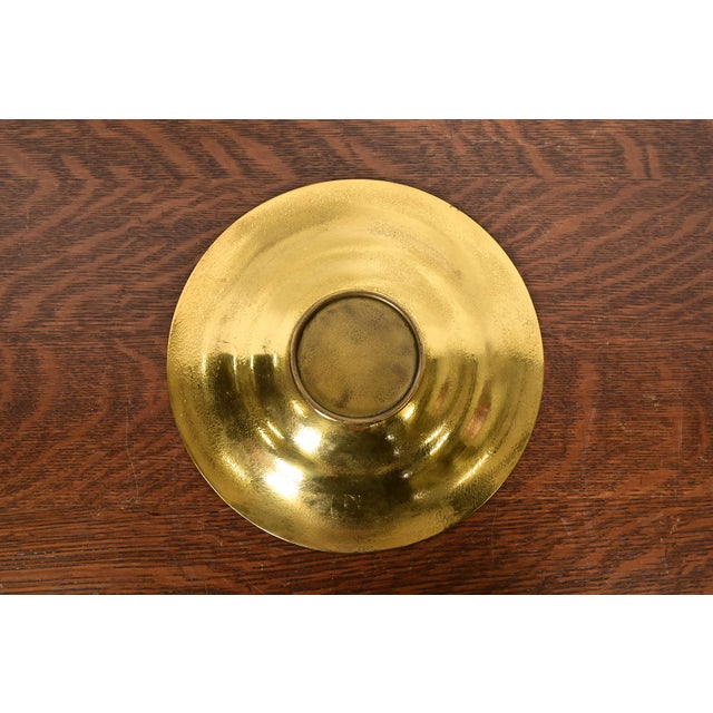 Tiffany Studios New York Bronze Doré Bowl With Decorative Border For Sale - Image 9 of 12
