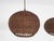Brown Vintage Dutch Rattan Pendant Lights, 1950s, Set of 2 For Sale - Image 8 of 10