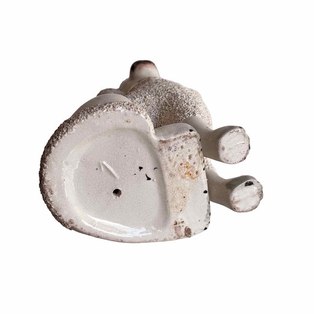 Antique White Vintage Staffordshire Style Dogs For Sale - Image 8 of 11