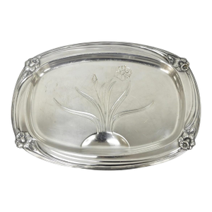 Vintage 1847 Rogers Bros Daffodil 9910 Silver Plated Meat Serving Platter Tray