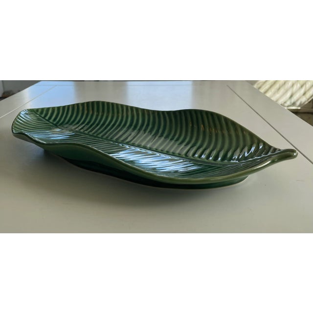 Early 21st Century Large Palm Leaf Catchall Dish For Sale - Image 4 of 8