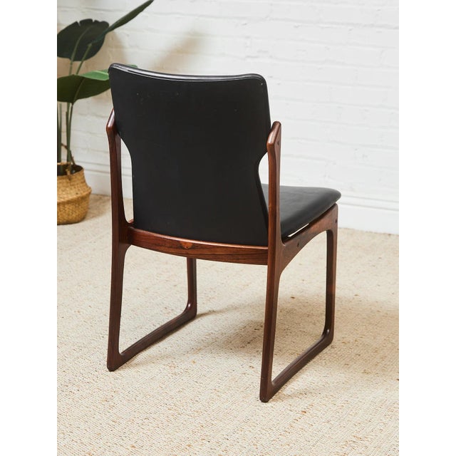 Rare Set of Danish Vamdrup Stolefabrik Rosewood Dining Chairs Vendor Vintage For Sale - Image 9 of 9