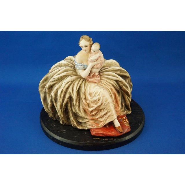 Large 20th Century Ceramic Sculpture of Lady with Child by Guido Cacciapuoti, Italy For Sale - Image 14 of 18