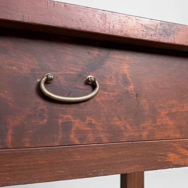 Contemporary Japanese Minimalist Side Table with Drawer, 1920s For Sale - Image 3 of 12