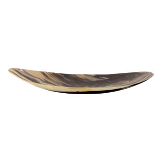 Hand Polished Oblong Horn Bowl / Catchall For Sale