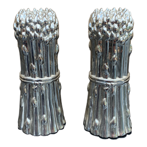 1980s Godinger French Country Asparagus Salt and Pepper Shakers- a Pair
