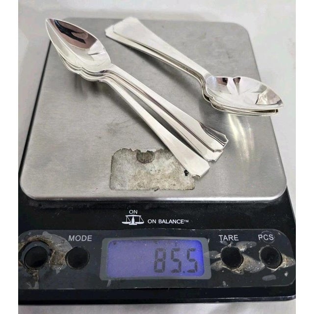 Art Deco Sterling Silver Dessert Fruit Spoons, Sheffield, 1938 For Sale - Image 17 of 18