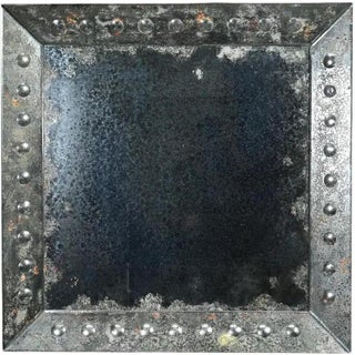 Small Wall Mirror in Oxidized Glass, 1930s For Sale