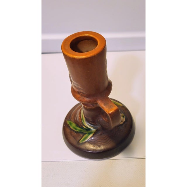1960s Roseville Pottery Candle Holder For Sale - Image 11 of 12