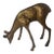 Vintage Mid-Century Solid Brass Grazing Deer/Fawn Figurine With Intricate Details For Sale