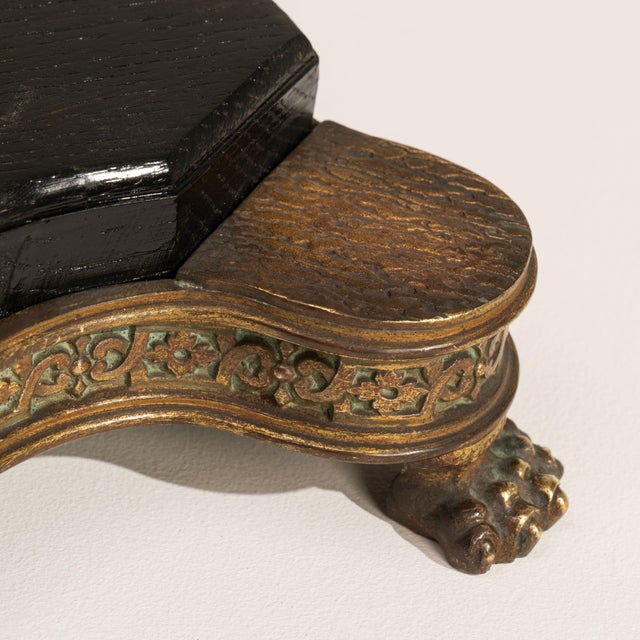 19th Century France Black Wood Pedestal For Sale - Image 9 of 18