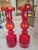 Riihimäen Lasi Oy Mid 20th Century Pair of Red Glass Vases Titled 'Pompadour' by Nanny Still for Riihimäen Lasi Oy, Finland For Sale - Image 4 of 4