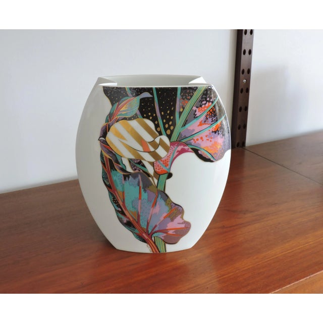 1980s Large Jan Van Der Vaart Porcelain Taurus Vase for Rosenthal Studio Line For Sale - Image 11 of 12