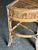 Wood 1970s Burnt Bamboo and Rattan Demilune Console Table For Sale - Image 7 of 12