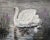 Swan Cruising Acrylic on Canvas Painting. For Sale