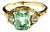 18k Gold Tourmaline and White Topaz Cocktail Ring For Sale