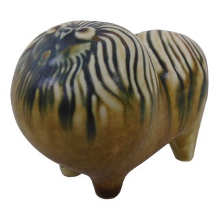 Pekingese Ceramic Dog by Lisa Larson for Gustavsberg, Denmark, 1970s For Sale